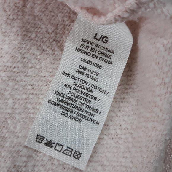 Garage Peachy Pink Cropped Distressed Sweatshirt L - Picture 6 of 8